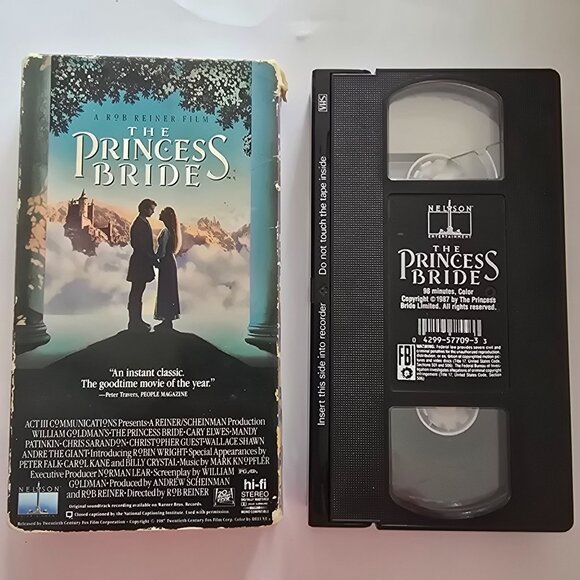 The Princess Bride VHS Tape Rob Reiner Film 1987 Hi-Fi Stereo Vintage Movie Clas - Picture 4 of 14